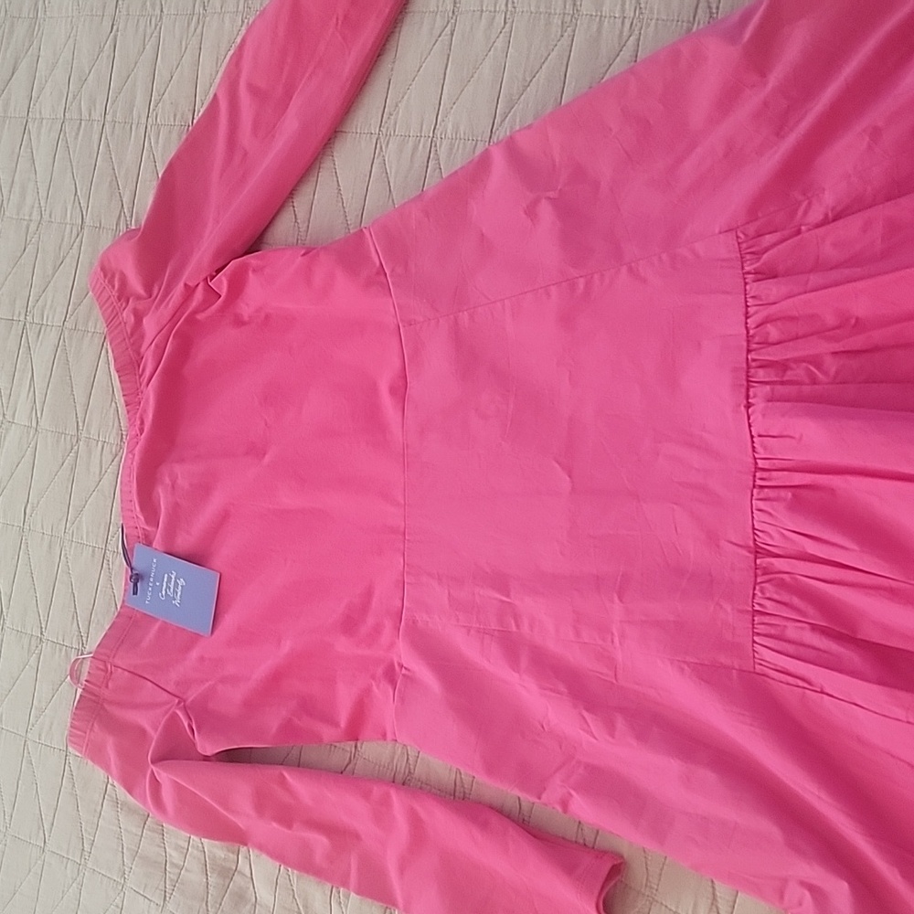 Tuckernuck by Cameron Eubanks Wimberly off the shoulder hit pink summer dress